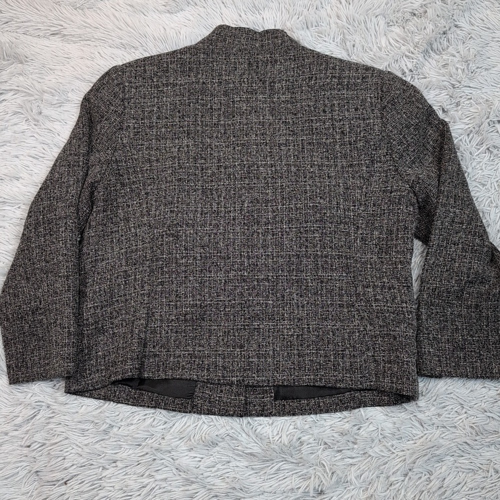 Dressbarn Jacket Womens M Gray Blazer Button Up Career‎ Comfort Preppy Casual - Picture 2 of 10